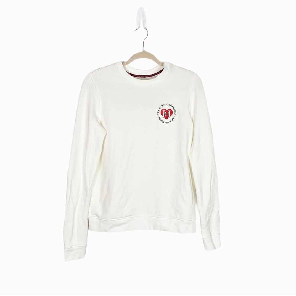 CAROLINA HERRERA Heart For Hope White Sweatshirt M